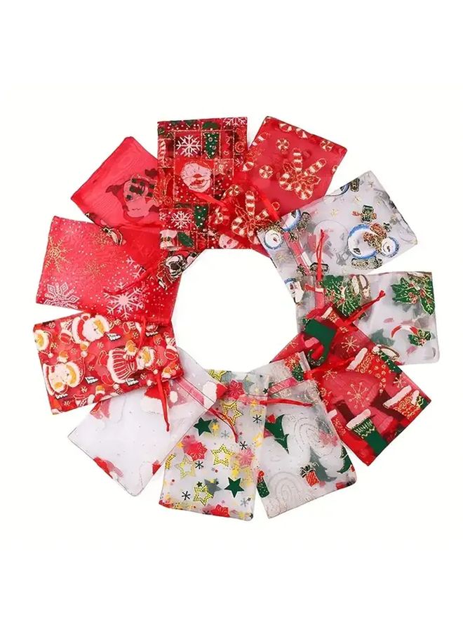 Multicolored Large Organza Drawstring Gift Bags For Wedding Party Favors Jewelry Candy - Image 5
